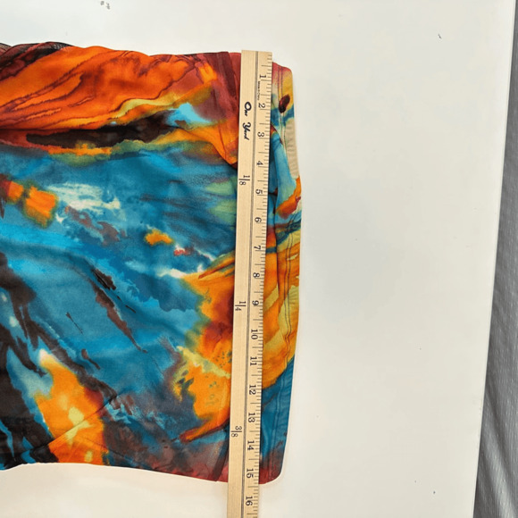 Vintage 90s Y2K NOM Bandage Dress Size M Mesh Colorful Artsy Rave Festival - Picture 5 of 9